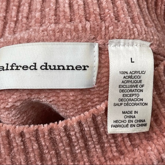 Vtg 90s Womens Chenille Sweater Size L Floral Embroidered Mock Neck GrannyCore - Picture 8 of 12